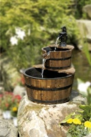 Gardenforma Wasserspiel Galway mit Holzbecken
