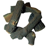 Gardenforma Brennholz aus Keramik für Gas Feuerstellen, Fallholz Optik