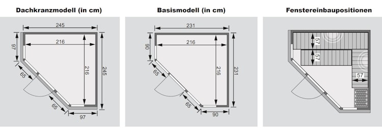 Karibu Multifunktions-Sauna Asta inkl. Infrarotstrahler mit Eckeinstieg 68 mm inkl. 8-teiligem gratis Zubehörpaket Bild