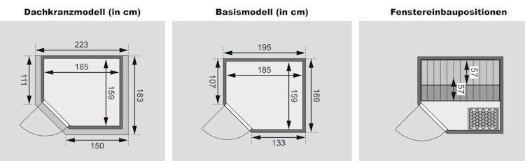 Karibu Woodfeeling Sauna Elea - 38 mm Massivholz Aktionssauna inkl. gratis Saunaofen & 8-teiligem Zubehörpaket (Gesamtwert 1071,91€) Bild