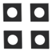 Griffwerk Rosettencover-Set SIEGER DESIGN Griffe BB/WC eckig Graphitschwarz - 4 Stück -Höhe: 8mmBild