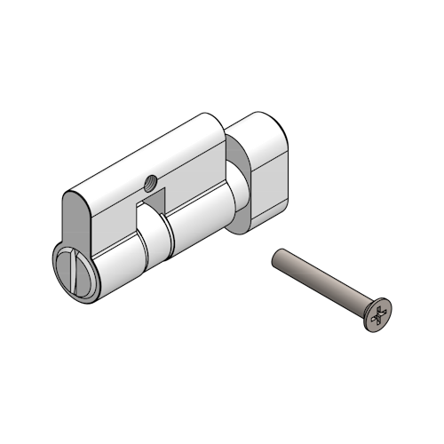 Griffwerk WC-Knaufzylinder -Graphitschwarz PZ, f. Schlossgegenseite EN-Norm -für Glasschlösser 21|26mm