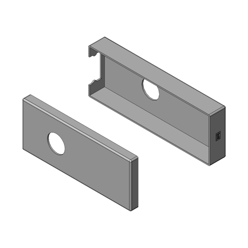 Griffwerk PURISTO S -Edelstahl matt Cover-Set -UV