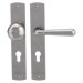 Griffwerk FABIO -Samtgrau Langschild-Garnitur -sichtbar verschraubt -Knopf R21 -WR -TS 40-45mmBild