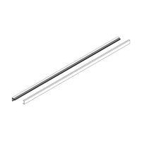 Griffwerk Profil-Set PLANEO 40 -Edelstahl Optik Laufschiene, Deckprofil -Wand, 1900mm