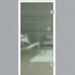 Griffwerk Glasdrehtür LINES FOUR 503 teilmattiert mit 4 Streifen, Grünglas/Weißglas, ESG/VSG, Studio/OfficeBild