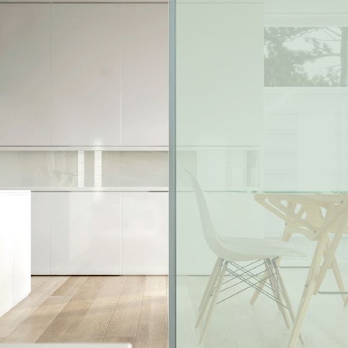 Griffwerk Glasschiebetür CLEAR 510 Klarglas / Grünglas