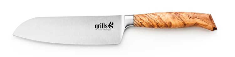 Grills.de Santokumesser mit Olivenholzgriff 16cm Bild