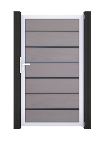GroJa Solid Grande Premium Tor 1-flügelig Sondermaß mit Aluminiumrahmen