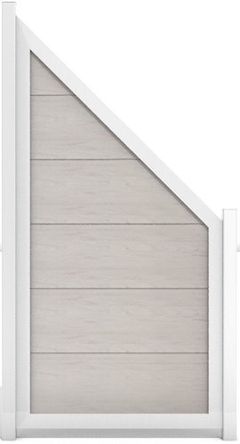 GroJa Viento Designzaun Typ Schräg 90x180/90 mit Rahmen Silber