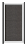 GroJa Viento Designzaun Typ Hochkant 90x180 mit Rahmen SilberZubehörbild