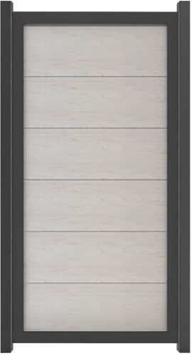 GroJa Viento Designzaun Typ Hochkant 90x180 mit Rahmen Anthrazit