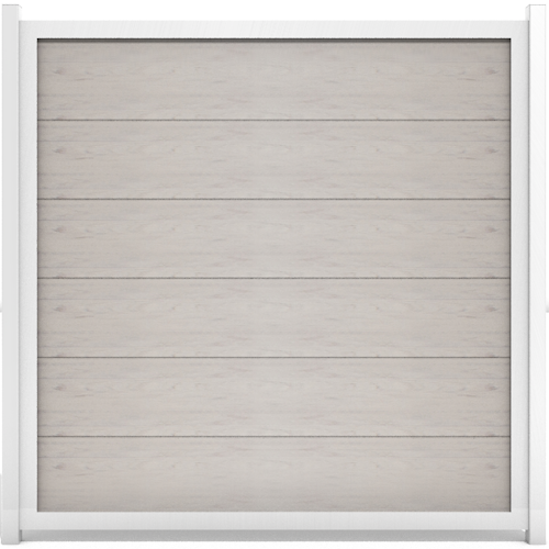 GroJa Viento Designzaun Typ Quadratisch 180x180 mit Rahmen Silber