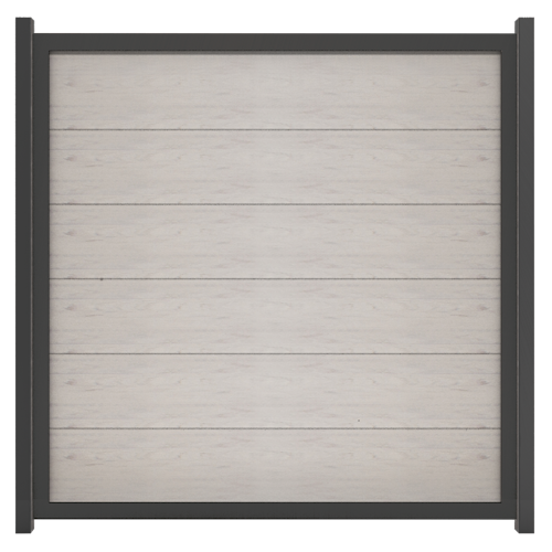 GroJa Viento Designzaun Typ Quadratisch 180x180 mit Rahmen Anthrazit