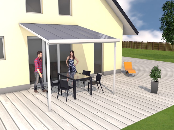 Gutta Standard Terrassendachsystem Typ A/B/C weiß/anthrazit