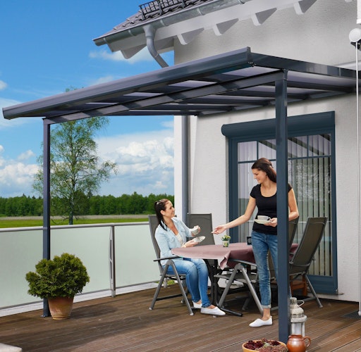 Gutta Standard Terrassendachsystem Typ A/B/C weiß/anthrazit