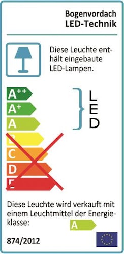 Gutta Pultvordach mit LED-Technik Bild