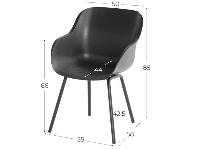 Hartman Dining Chair SOPHIE RONDO ELEGANCE - 2 Stück, Aluminium / Kunststoff Xerix - Abverkauf 