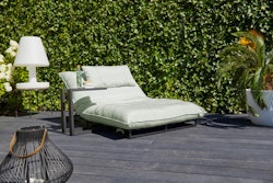 Hartman Lounger-Set, Lounge Bett + Beistelltisch, Aluminium / Sunbrella (100 % Polyacryl)