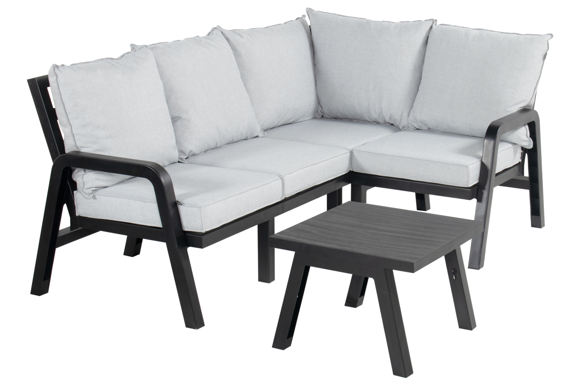 Vorschaubild Galerie Hartman Ecklounge-Set Klein IBIZA, Kunststoff Royal Grey / Kissen Olefin (100 % Polypropylen) Light Grey