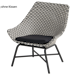 Hartman Lounge Chair DELPHINE Aluminium Carbon Black / Polyrattan White/BlackBild
