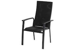 Hartman Stapelsessel SITGES, Aluminium Xerix / Kunststoffgewebe Anthrazit