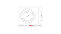 RK 5835 Kettenrad für Yamaha MT-09, Yamaha Tracer 9 GT und Yamaha XSR 900
