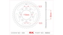 Vorschaubild RK 6600 Kettenrad für Hinda CBR 600, CBR 1000, CBX 500, VF 500 C Magna, VF 1000, Triumph Adventurer, Super III Daytona, Dayton, Legens, Speed Triple, Sprint Trident und Thunderbird 900