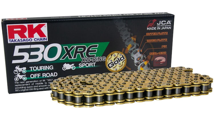 RK GB530XRE Kette 122 N Gold