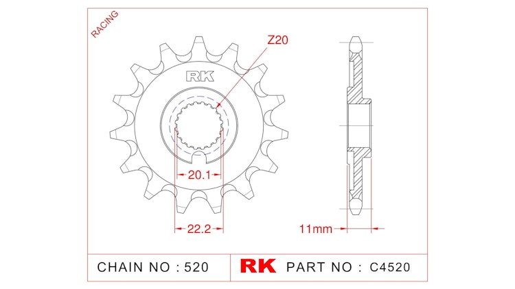 RK Antriebsritzel 4520