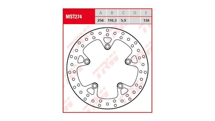 TRW Bremsscheibe MST274