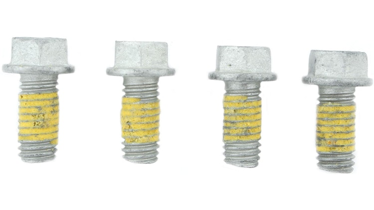TRW Schraubensatz 4 Stück, M6x1, Schaftlänge 13 mm, Gesamtlänge 18, 5 mm, Schraubensatz Sechskant