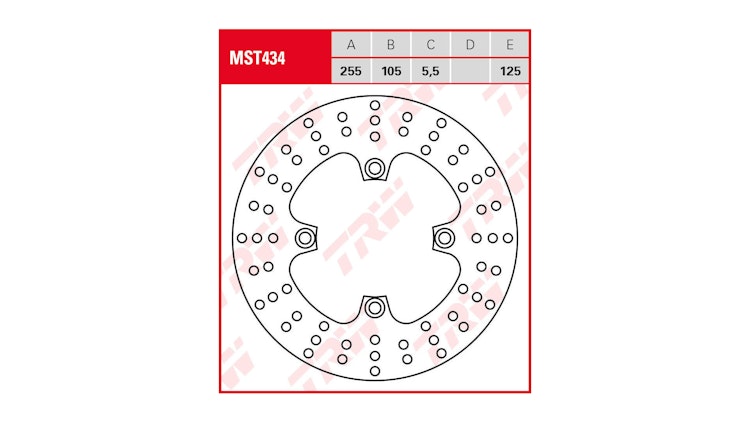 TRW Bremsscheibe MST434