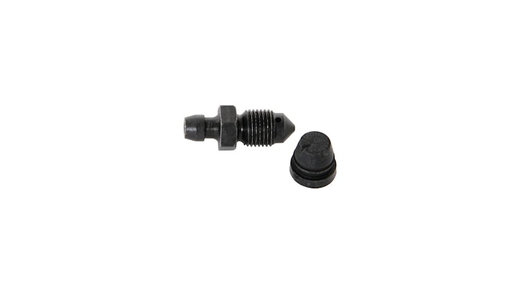Brembo Bremsenentlüftungsschraube M10 x 1, 15 mm, schwarz, inkl. Gummikappe