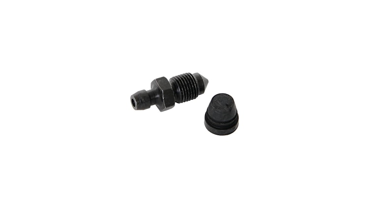 Brembo Bremsenentlüftungsschraube M10, schwarz, inkl. Gummikappe, für Radialpumpe RCS 15/16/19