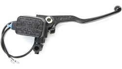 Brembo Hauptbremszylinder PS16 schwarz, Hebel schwarz, mit Spiegelaufnahme und Bremslichtschalter