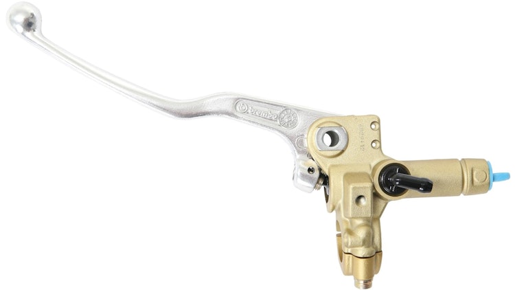 Brembo Kupplungsgeberzylinder PS13 gold, Hebel silber, Kupplungsgeberzylinder Hydraulisch