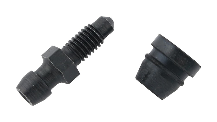 Brembo Bremsenentlüftungsschraube M6, Länge 15 mm, mit Kappe, schwarz, Bremsenentlüftungsschraube