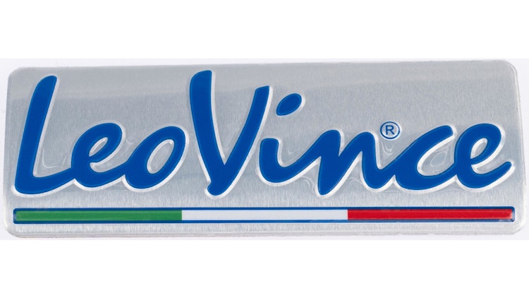 LeoVince Plakette LeoVince Schriftzug, hitzebeständig, Länge: 85 mm, 417705R