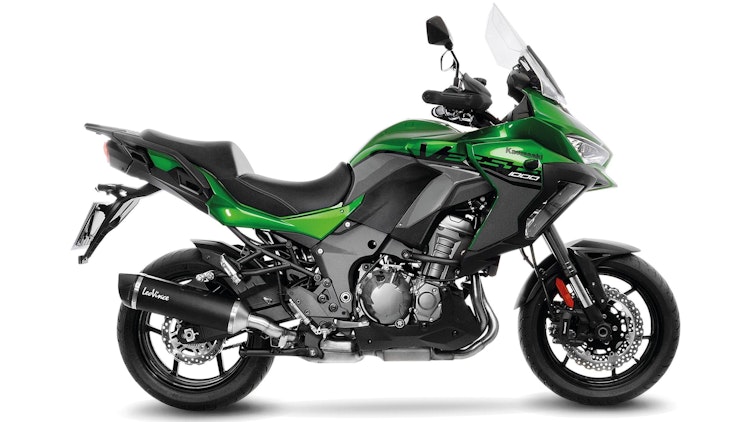 LeoVince SLIP-ON Edelstahl SBK NERO für KAWASAKI VERSYS 1000