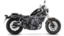 Vorschaubild LeoVince SLIP-ON Edelstahl CLASSIC RACER Schwarz für HONDA CMX 300/500 REBEL