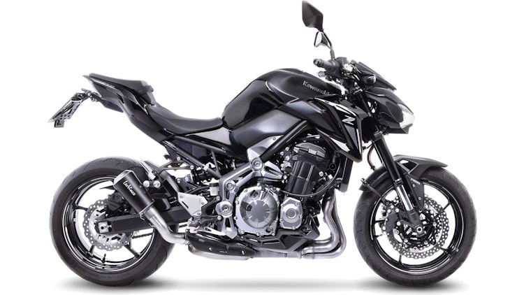 LeoVince SLIP-ON Edelstahl SBK LV-10 Schwarz für KAWASAKI Z 900/A2