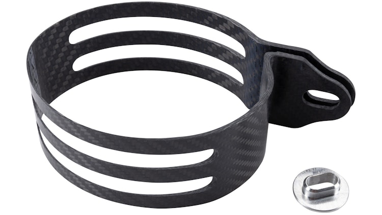 LeoVince Halteschelle 4A Oval 125mm x 95mm, für X3 Schalldämpfer, Halteschelle "X3" Carbon