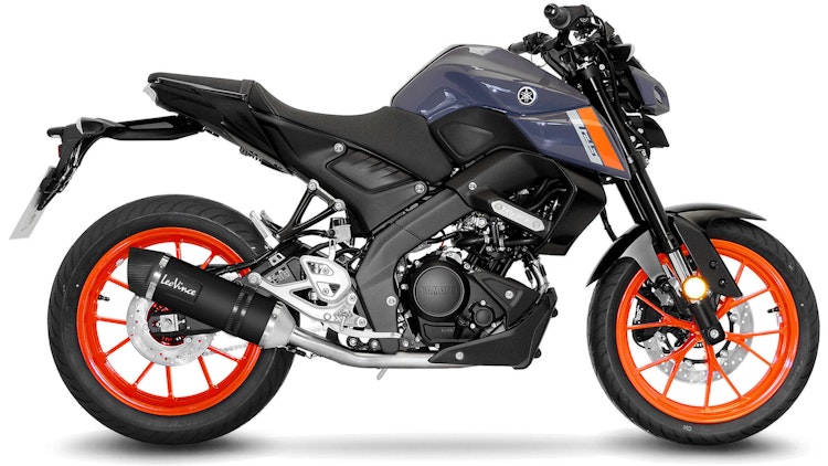 LeoVince Komplettanlage Edelstahl SBK LV ONE EVO Schwarz für YAMAHA MT-125 / XSR 125 / YZF-R125 mit Katalysator