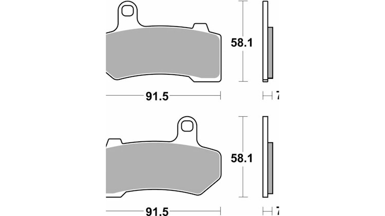 Brembo Bremsbelag Typ SP, Sintermetall, Bremsbelag "07HD17" Satz