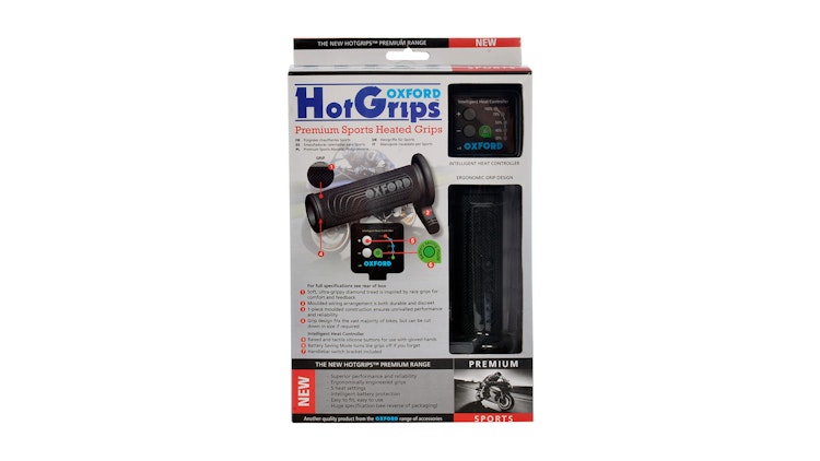 Oxford Heizgriffe Sports, Grifflänge 123 / 114 mm passend für 22 / 25 mm Lenkerenden