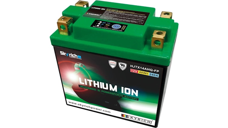 Skyrich LiFePO4 Batterie wartungsfrei, 4 Pol, mit steckbaren Distanzstücken
