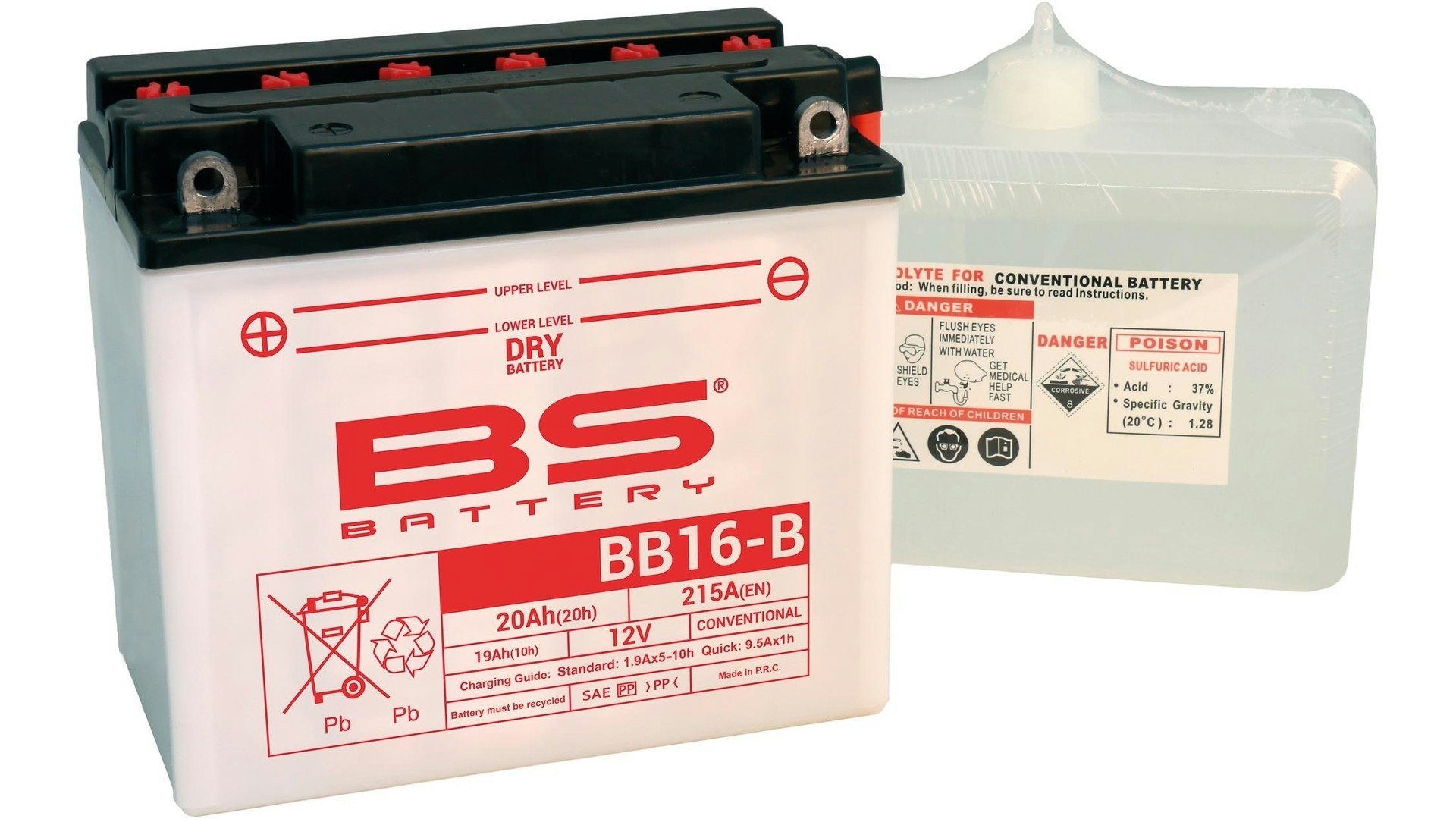 BS-Battery Batterie BS-Battery, Standard, inkl. Säurepack, Batterie "YB16-B" ETN: 519 012 019