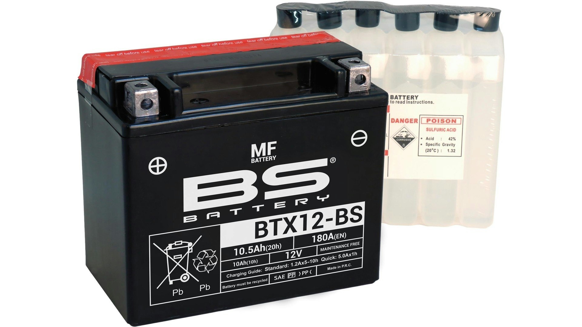BS-Battery Batterie BS-Battery, MTF, wartungsfrei, Batterie "YTX12-BS" ETN: 510 012 009