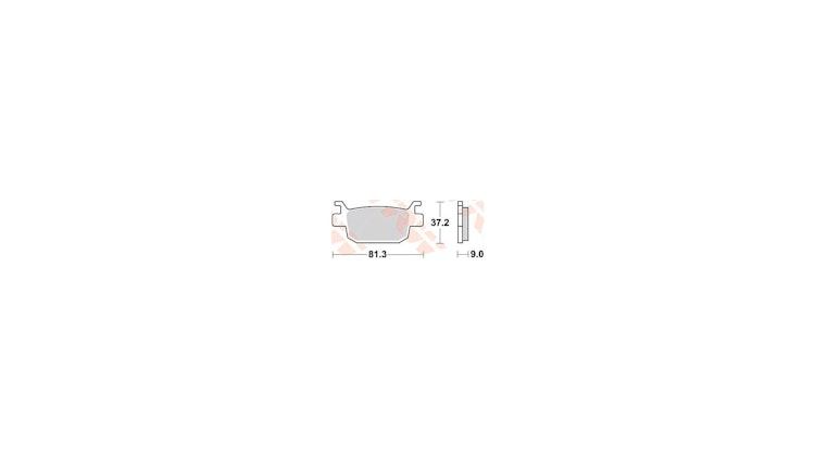 TRW Bremsbelag Typ SRM Sintermetall mit ABE, Bremsbelag "MCB 806" Satz